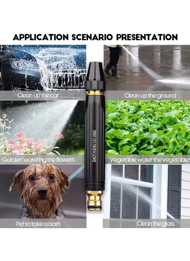 Generic Garden High Pressure Water Sprayer, Copper Booster Spray Nozzle Car Wash Water Pressure Gun High Pressure Nozzle for Garden Hose Tube  - Image 3