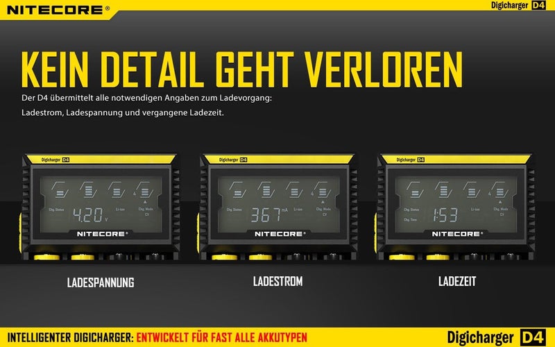 نايت كور شاحن بطارية 10W Digicharger D4 مع شاشة LCD - Image 4