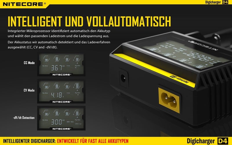 نايت كور شاحن بطارية 10W Digicharger D4 مع شاشة LCD - Image 3