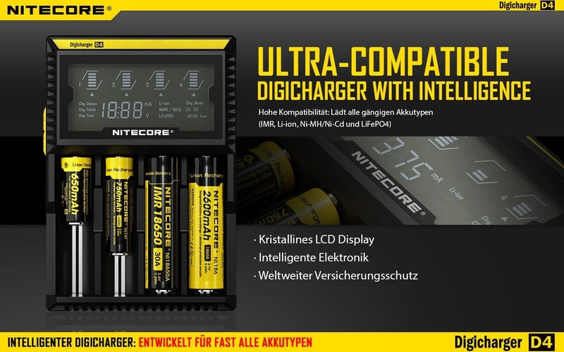 نايت كور شاحن بطارية 10W Digicharger D4 مع شاشة LCD - Image 2