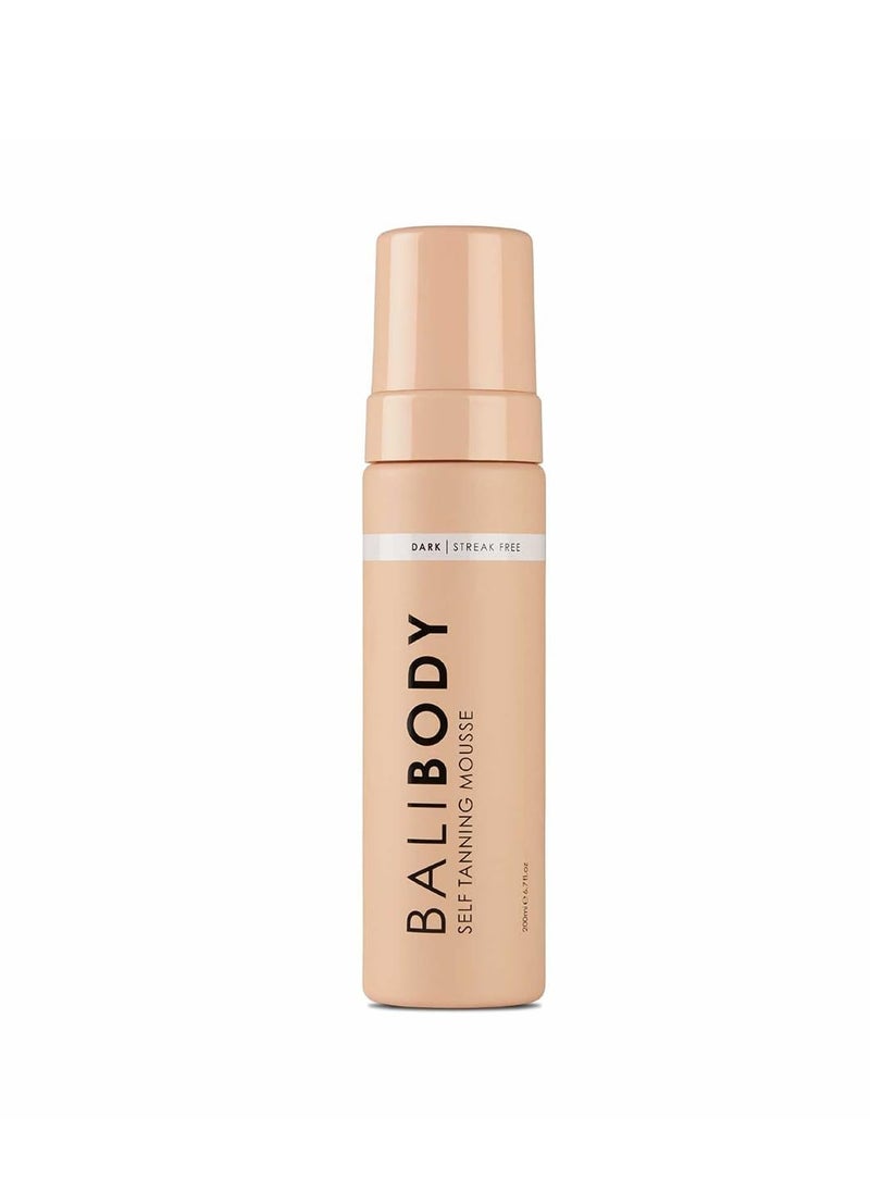 Bali Body Bali Body Self-Tanning Mousse - Dark | Natural Bronzed Shade, Streak-Free Green Based Tinted Self-Tanner for All Skin Types | Vegan, Cruelty Free, Australian Made (200 ml/6.7 fl oz)  - Image 1
