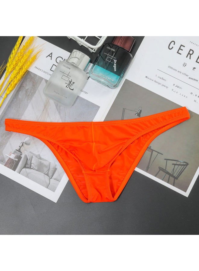 New Transparent Men's Briefs Small Briefs Low Waist Ice Silk Ultra-thin Thong