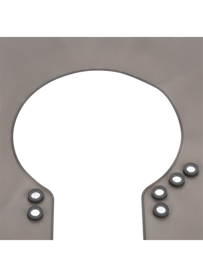 ZJchao Hair Cutting Collar, Waterproof Haircut Cape Hair Cutting Cape Neck Fitting Accessories Hair Shawl Neck Guard Wrap Magnet Clasp Design Hair Dye Silicone Pad Haircut Neck Apron(Grey)