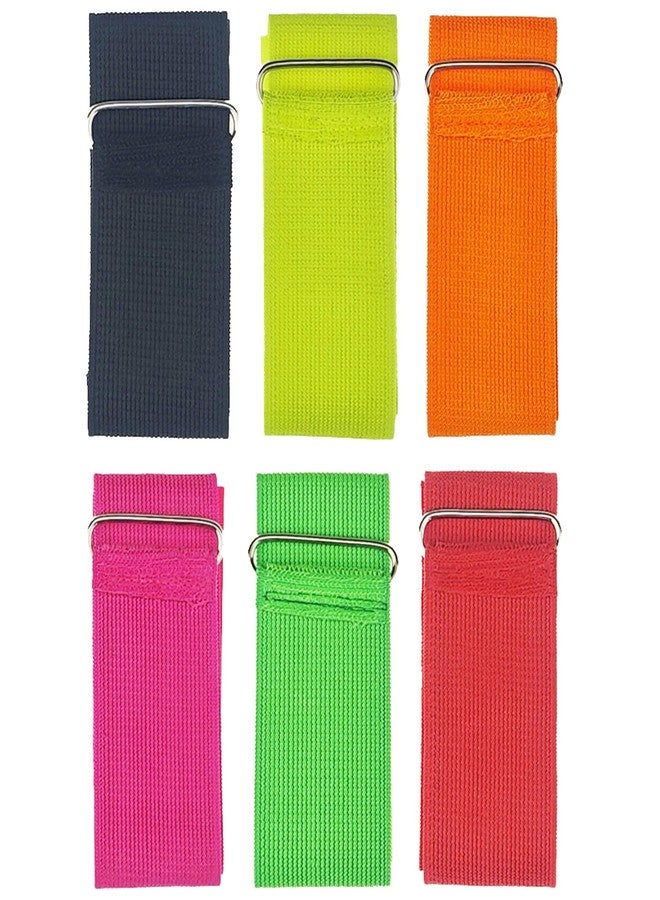 Kasteco 6 Pack 3 Legged Race Bands Colorful Firm Elastic Bands for Outdoor Fun (6) - Image 1