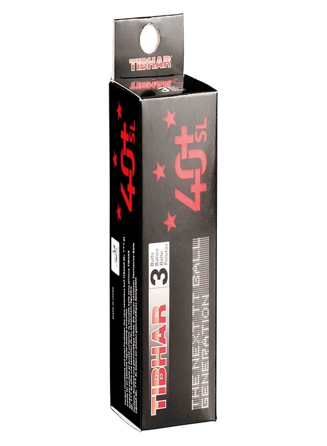 Tibhar 40+ SL 3 Star White Plastic Table Tennis Balls (Pack of 3) Offical size - Image 1