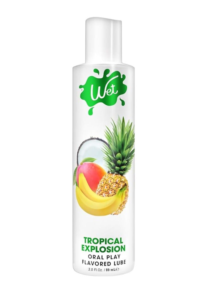 Wet Flavored Tropical Explosion Edible Lube 3 Ounce