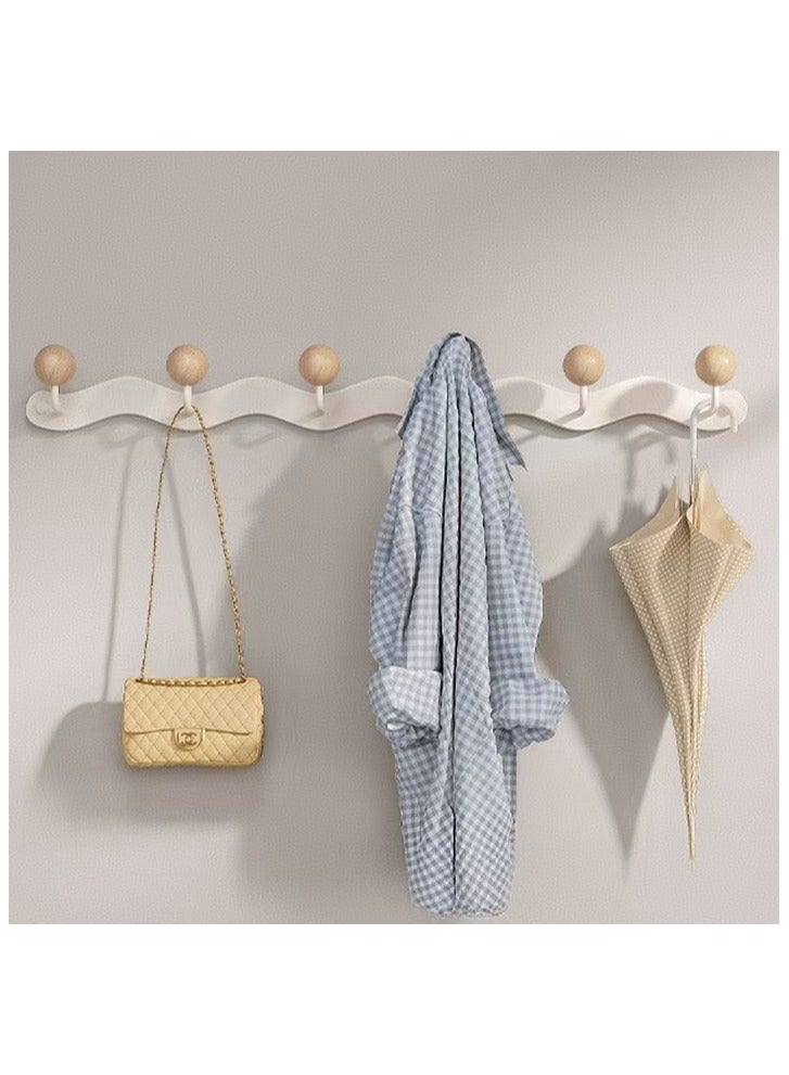 DELGREEN Wall Mounted Coat Hook with 6 Hooks Heavy Duty Coat Hooks Rack Wall Hooks For Hat Robes Keys Towel - Image 1