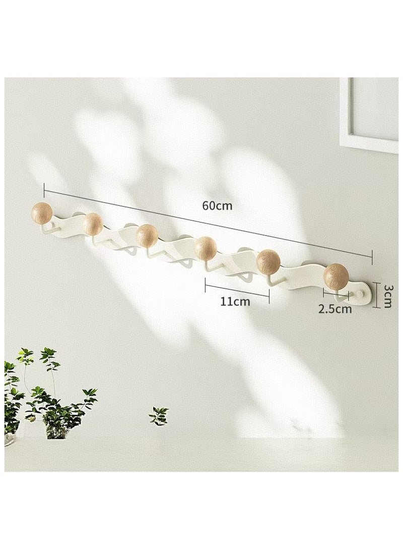 DELGREEN Wall Mounted Coat Hook with 6 Hooks Heavy Duty Coat Hooks Rack Wall Hooks For Hat Robes Keys Towel - Image 2