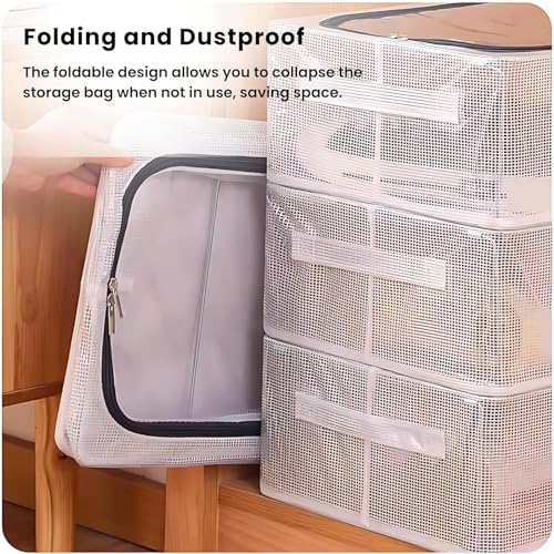 HOMENITY® - Clear Foldable Shoe Bag | Shoe Box Organizer | Transparent Shoe Rack | Dustproof Shoe Cover | Space-Saving Sneaker Box | Foldable & Easy to Clean | Storage Organizer Rack (1, Big) - Image 5