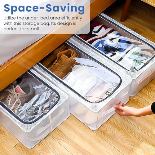 HOMENITY® - Clear Foldable Shoe Bag | Shoe Box Organizer | Transparent Shoe Rack | Dustproof Shoe Cover | Space-Saving Sneaker Box | Foldable & Easy to Clean | Storage Organizer Rack (1, Big) - Image 2