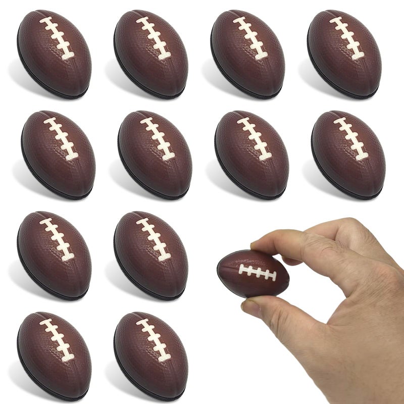 Urspasol 123060Pack Mini Football Stress Balls Soft Foam Football for Kids Small Squeeze Sport Balls Party Decorations Favors Goodie Toy Anxiety Relief Hand Exercise School Rewards 12 - Image 3