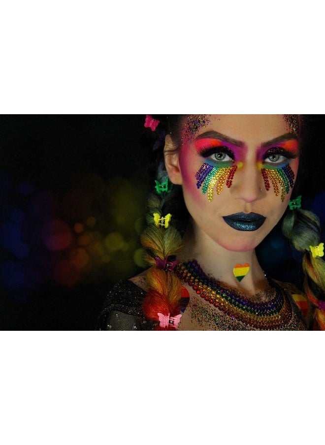 Neva Nude Face And Body Glitter Keychain Chunky Glitter In Aloe For Festivals, Raves, And More ; Cosmetic Grade ; Super Sparkly (Rainbow Brite Multicolor Holographic Glitz Grenade)  - Image 5