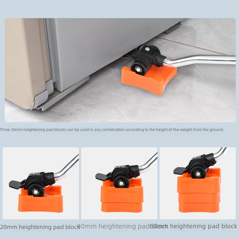 New Moving Artifact, Moving Moving Device, Five-Piece Set of Heavy Objects, Convenient Moving Tool, Moving Tool([8-piece universal wheel] [Rose Red]) - Image 4