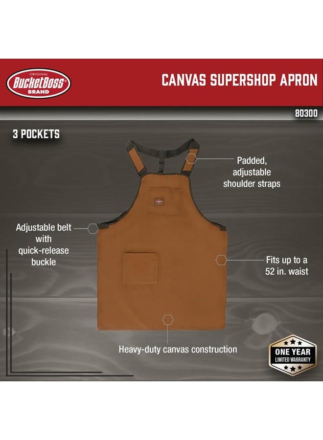 Bucket Boss Canvas SuperShop Apron, Aprons & Vests (80300), Brown - Image 2