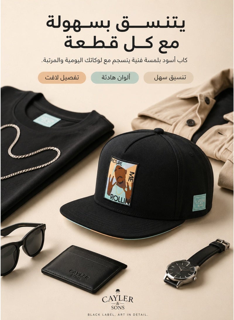 كايلر اند سنس كاب رجالي جذاب بشعارات عصريه  اللون اسود عليه رسومات جميلة خفيفه وتناسب الكبار والصغار كابات نسائيه كابات رجاليه قبعة بيسبول كلاسيكيه نيو كاب بشعارات كابات رجالي كاب نسائي كابات بيسبول كاب نسائي قبعة رجالي طاقيه راس طاقية رجالي  كاب كابات قبعه طاقيه طاقيه راس رجالي طاقية اولاد - Image 4