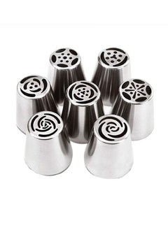 SYOSI SYOSI Russian Tulip Flower Cake, Cream Pastry Baking Decoration Tools 7 Pieces Set, Flower Shaped Frosting Nozzles Kit  - Image 1