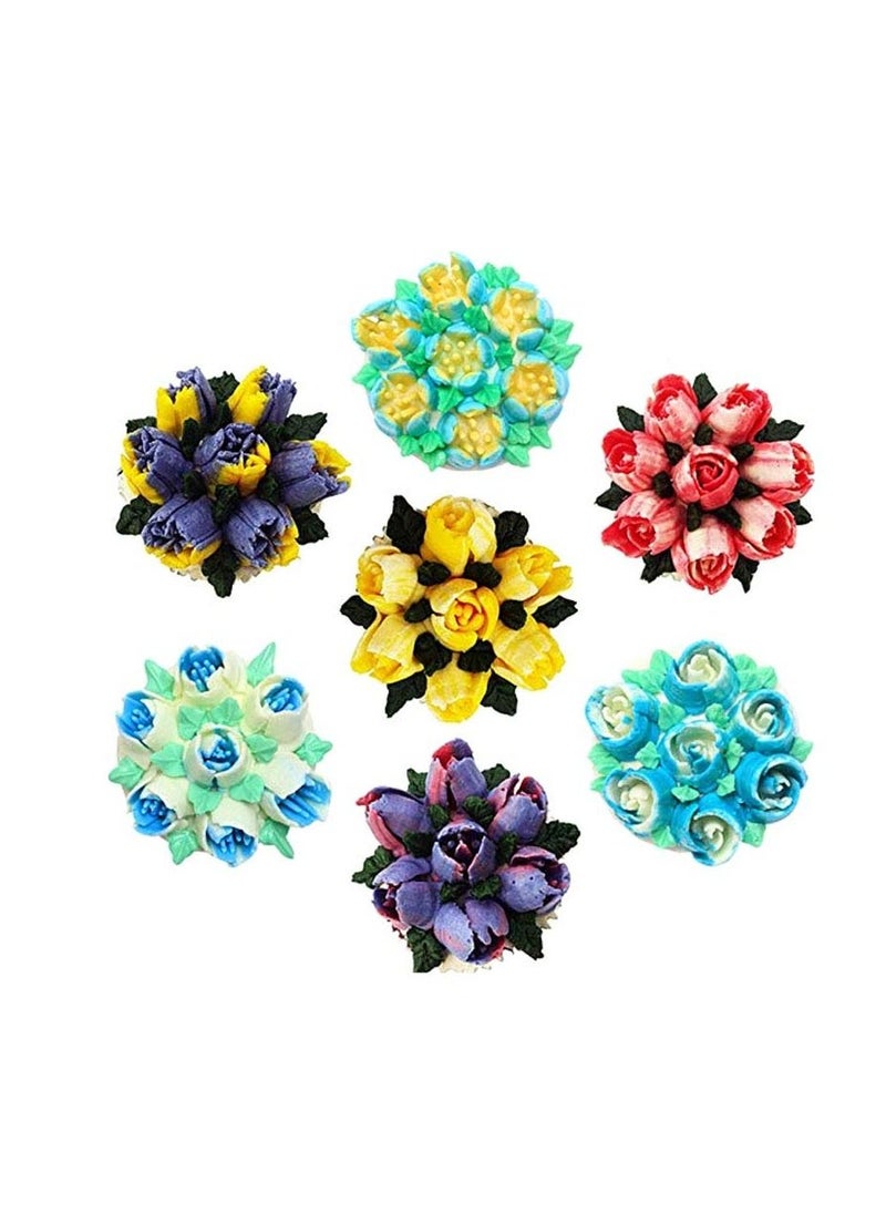 SYOSI SYOSI Russian Tulip Flower Cake, Cream Pastry Baking Decoration Tools 7 Pieces Set, Flower Shaped Frosting Nozzles Kit  - Image 2