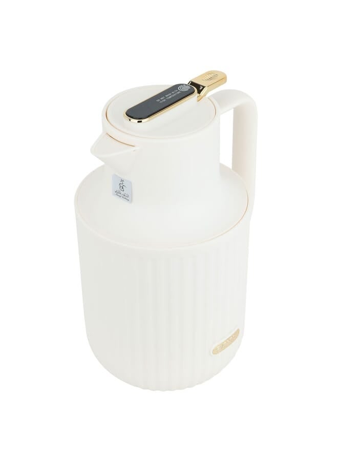 Alsaif Gallery Timeless Laura Pro Thermos, 1.5 liters, thermal glass inner shell, plastic outer shell - beige  - Image 1