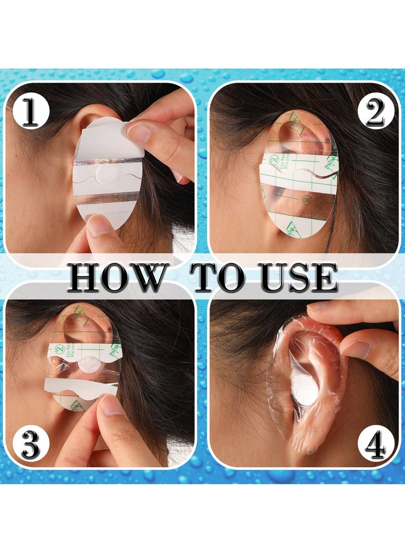 general 60pcs Baby Children Earmuffs for Bathing Waterproof Earplugs Suitable for Swimming Newborn Shower Surfing Snorkeling and Other Water Sports PU Film Waterproof Ear Stickers Swimming Washing Ears Waterproof - Image 4