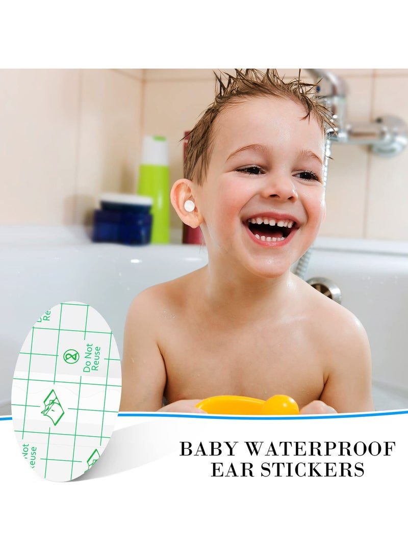 general 60pcs Baby Children Earmuffs for Bathing Waterproof Earplugs Suitable for Swimming Newborn Shower Surfing Snorkeling and Other Water Sports PU Film Waterproof Ear Stickers Swimming Washing Ears Waterproof - Image 5