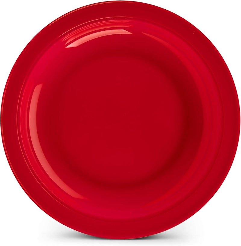Providence Spillproof Lip Plates for Disabled Adults Inner Lip Dish for Adults - Lip Bowl - Adaptive Plate for Independence - Non Slip Plate for Disabled Adults - 9" Red - 3 Pack - Image 5