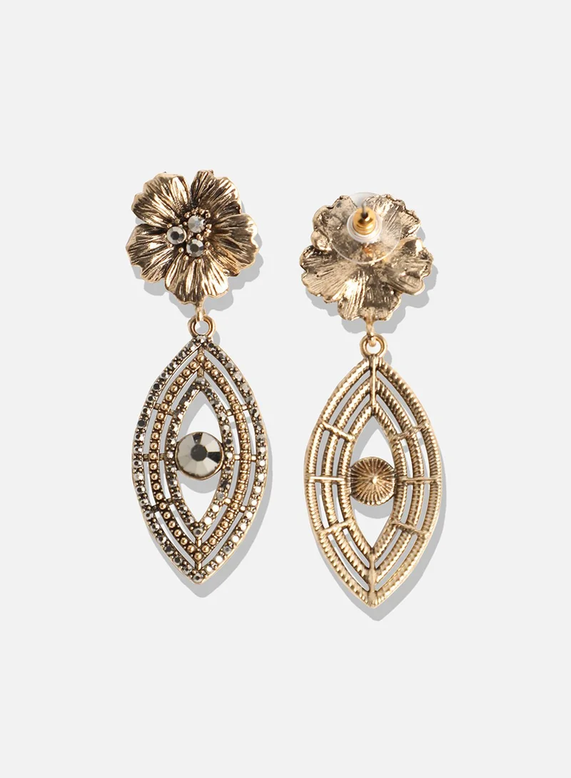 Sohi  Hanging Eye Flora Artificial Drop Earring Jewellery for Women | Best Price UAE