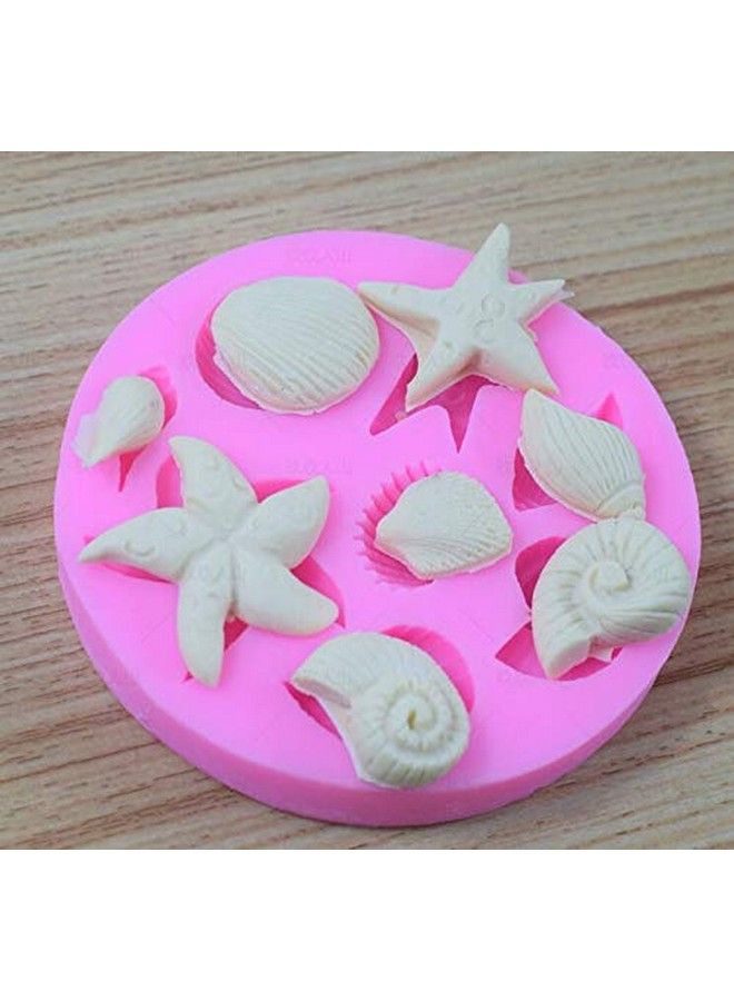 SUNKOOL Silicone Mermaid Tail Fondant Soap Molds Seashell Sea Shell Starfish Chocolate Candy Sugarcraft Cake Decorating Polymer Clay Mold Tools - Image 5