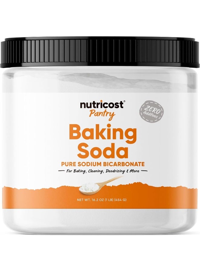 Nutricost Pantry Baking Soda (1 Lb) - For Baking, Cleaning, Deodorizing, And More - Image 1