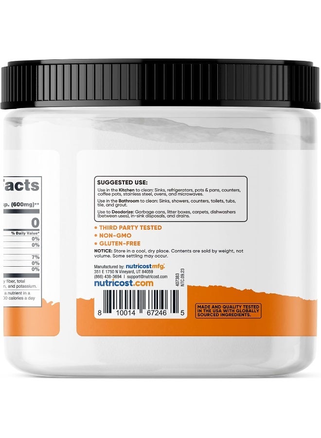 Nutricost Pantry Baking Soda (1 Lb) - For Baking, Cleaning, Deodorizing, And More - Image 2