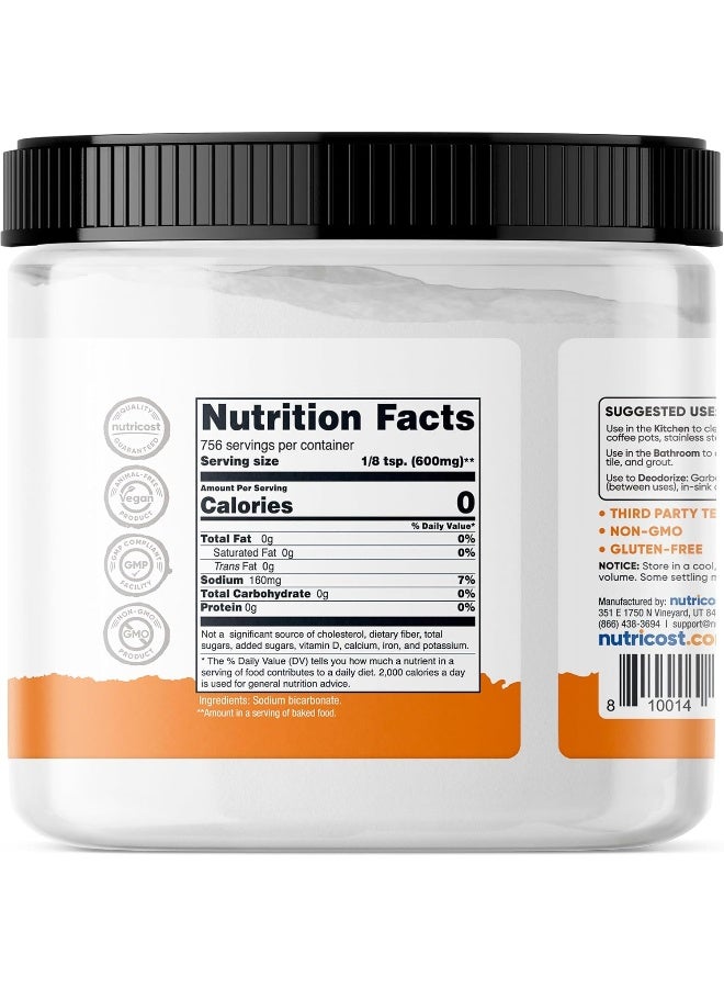 Nutricost Pantry Baking Soda (1 Lb) - For Baking, Cleaning, Deodorizing, And More - Image 4