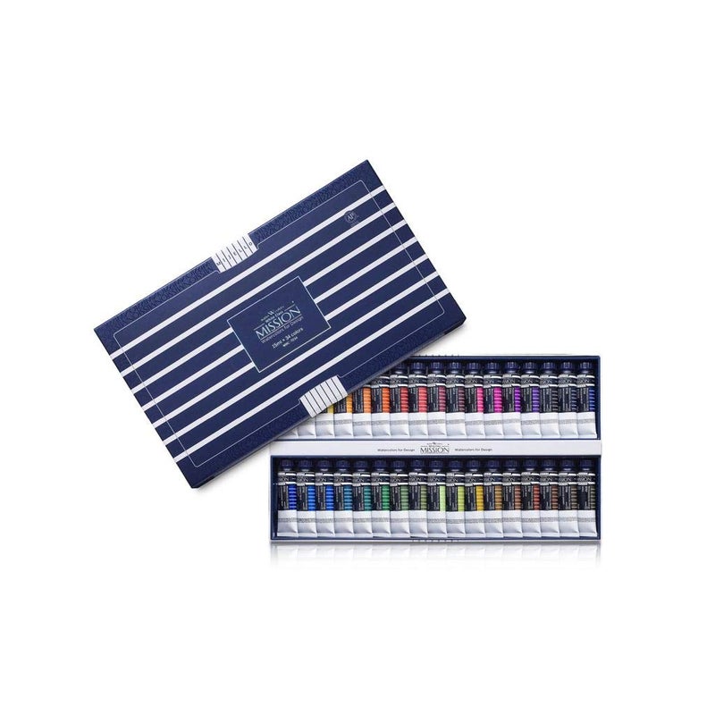 Mijello Mission White Class Designer Gouache - Set of 34 Tubes x 15 ML - Image 1
