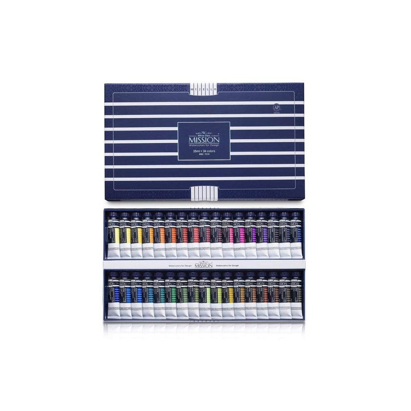 Mijello Mission White Class Designer Gouache - Set of 34 Tubes x 15 ML - Image 4