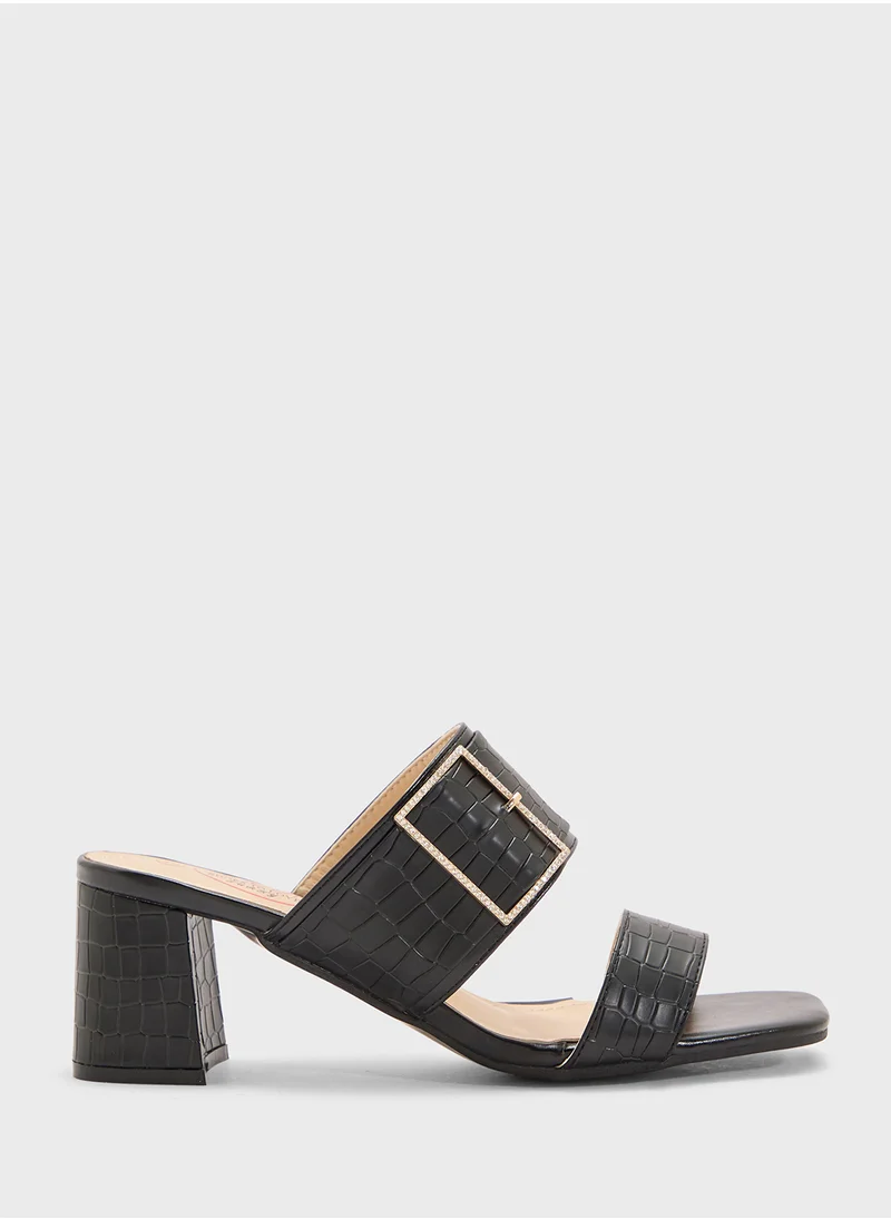 BR Double Strap Heeled Sandal