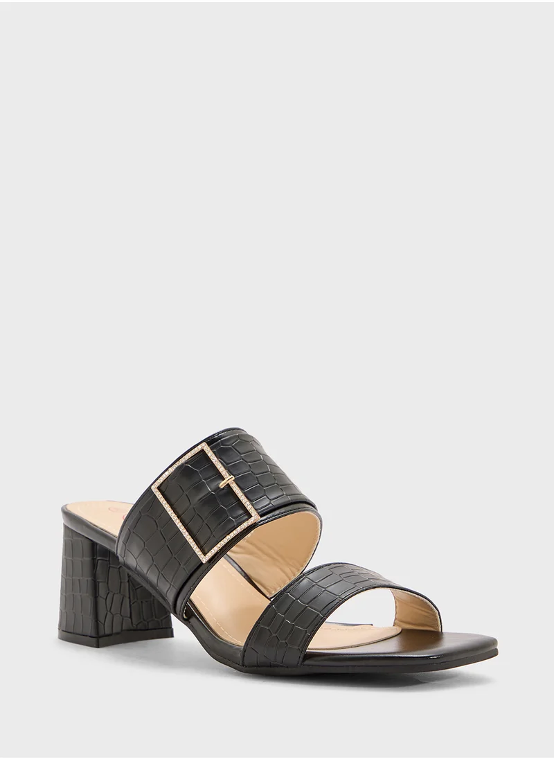 BR Double Strap Heeled Sandal