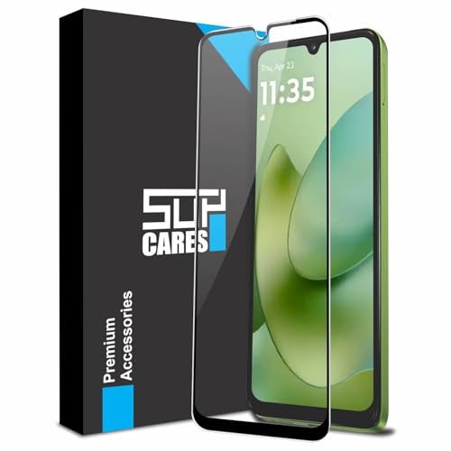 SupCares Tempered Glass for Motorola Moto G06 and Moto G06 Power (6.88 Inch) With Installation Kit | Military-Grade Gorilla Screen Protector | Edge to Edge Coverage | Black - Image 1