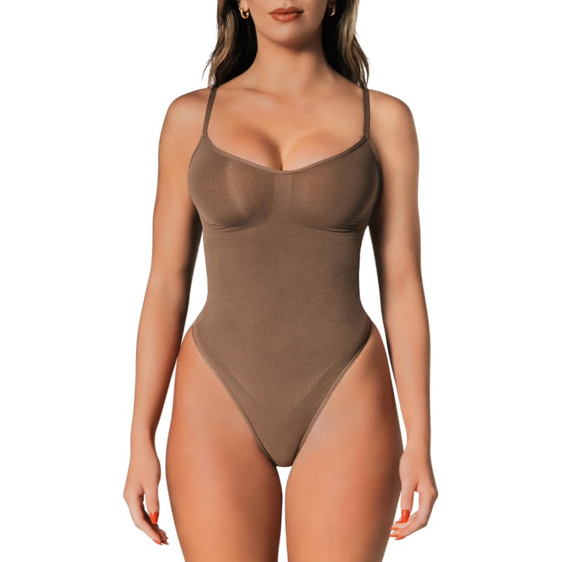 herslims Shapewear Tummy Control Bodysuit Thong: Sculpting Shaper Tank Top Shapewear Bodysuit: Snatched Waist Slimming Body Suit - Image 1