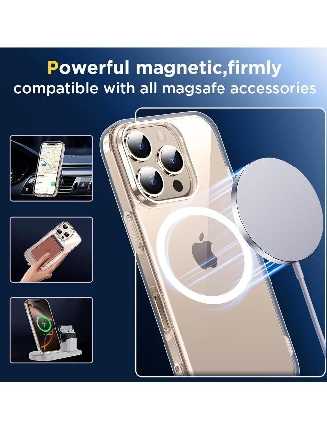 LEDIN Magnetic Clear Case for iPhone 16 Pro Max Compatible with MagSafe, Military-Grade Protection, Phone Bumper - Image 2