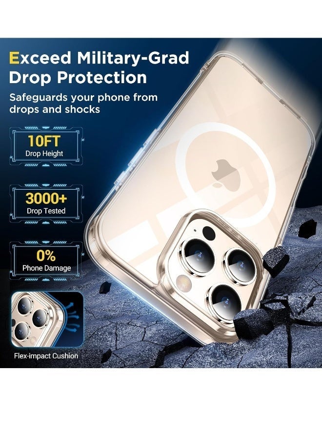 LEDIN Magnetic Clear Case for iPhone 16 Pro Max Compatible with MagSafe, Military-Grade Protection, Phone Bumper - Image 4