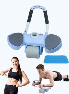 QUTOOB Professional Ab Roller Wheel, Automatic Rebound Abdominal Wheel With Elbow Support, Knee Mat and Timer, Abs Workout Equipment for Abdominal and Core Strength Training, Ab Abdominal Exerciser  - Image 1