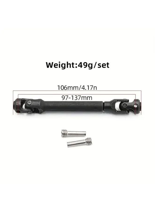 97 137mm Axial SCX10 D90 TRX4 90046 Metal Flower Key Drive Shaft for Simulation Crawler - Image 1