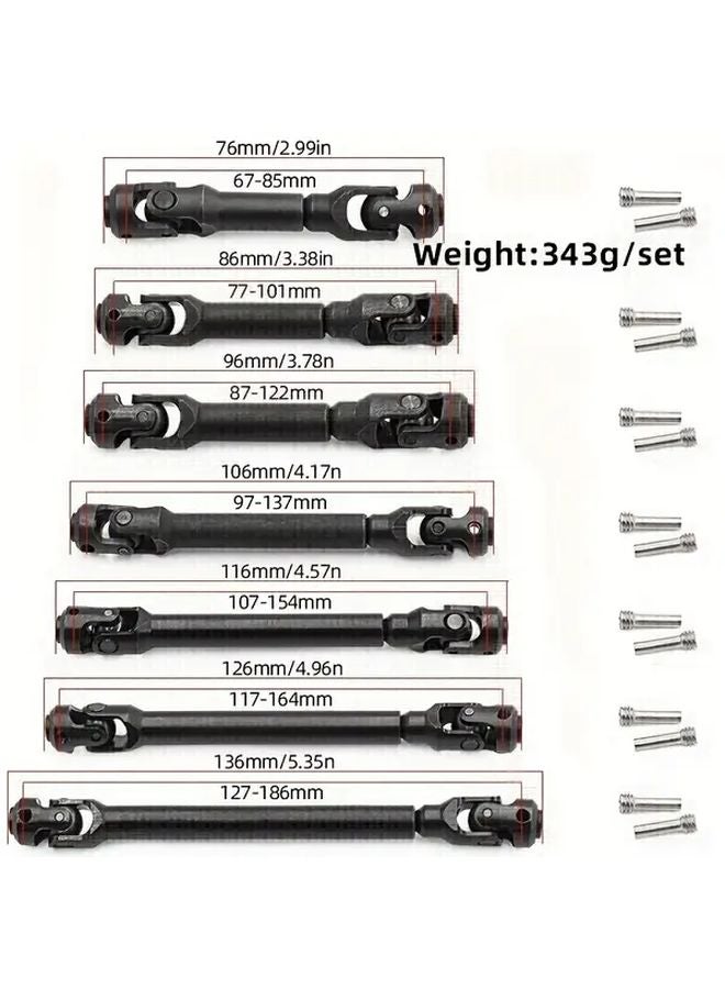 97 137mm Axial SCX10 D90 TRX4 90046 Metal Flower Key Drive Shaft for Simulation Crawler - Image 3