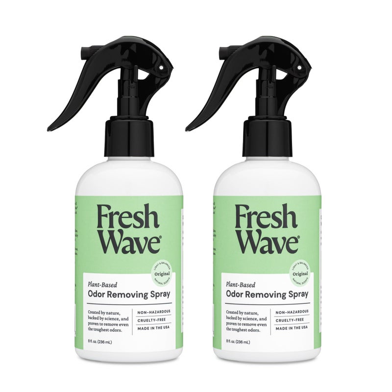 Fresh Wave Original Scent Odor Removing Spray, 8 fl. oz. | Pack of 2 | Odor Absorber for Home, Furniture, Fabrics & Trash | Safer Odor Relief - Image 1