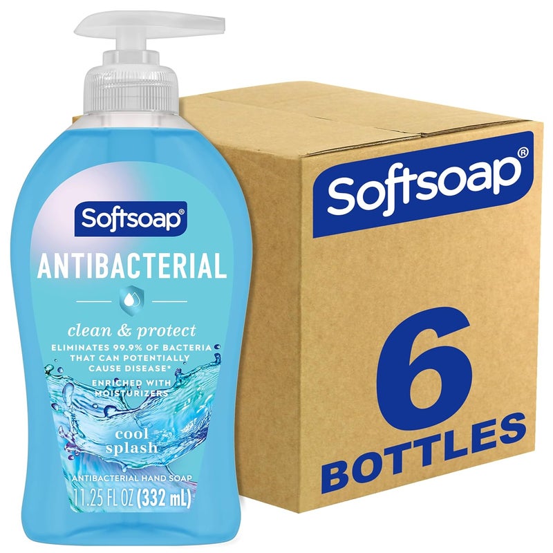 Softsoap Clean  Protect Antibacterial Liquid Hand Soap Cool Splash Hand Soap 1125 Ounce 6 Pack