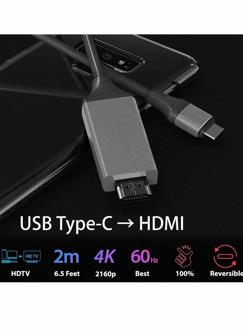 KASTWAVE USB C to HDMI Cable, 4K@60Hz Type C to HDMI Cord 6ft - Image 2