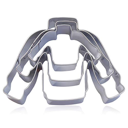WADNGXM 3 Piece Ugly Sweater Cookie Cutter Set - 4 1/5", 3 1/2", 2 1/2" - Christmas Winter Sweater Cookie Cutters - Image 2