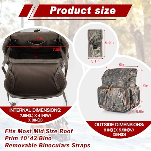 Locmeo Binoculars Harness Chest Pack with Rangefinder Pouch and Hand Warmer Pockets Adjustable Shoulder Strap Ideal for Hunting Hiking - Image 3