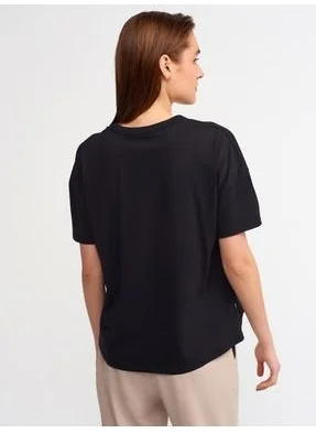 ديلفين 30123 Oversize T-shirt-Black