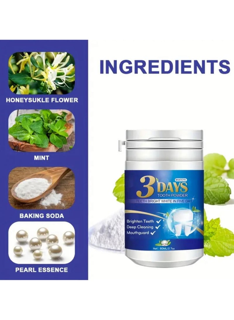 Generic 3 Days Teeth Whitening Powder, Deep Clean Teeth Polishing Powder, Tea Coffee, Natural Teeth Whitener, Remove Stain, Keep Mouth Fresh  - Image 4