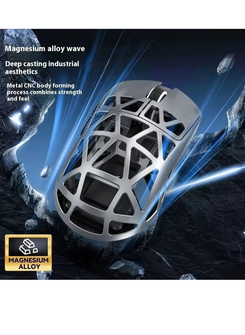 Attack Shark R2 Magnesium Alloy Wireless Mouse, 8k Fast And Accurate Gaming Mouse, Compact And Lightweight Bluetooth Mouse, Elegant Design Computer Mouse With Three Modes, (1pc, Grey)  - Image 3