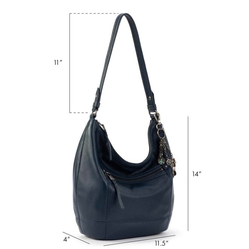 The Sak Sequoia Hobo Bag in Leather, Single Shoulder Strap, Indigo - Image 2